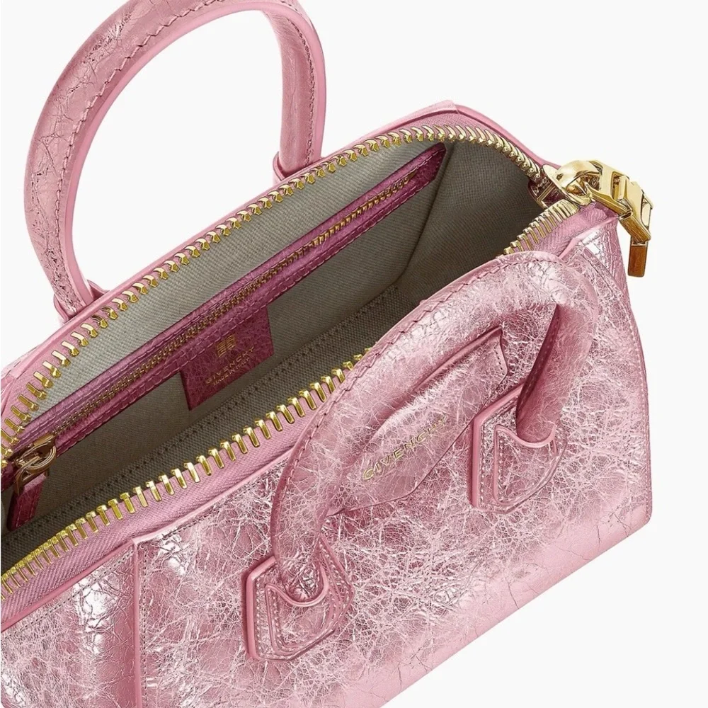 Givenchy Pink Satchel Bag with Metallic Finish - Picture 3 of 6